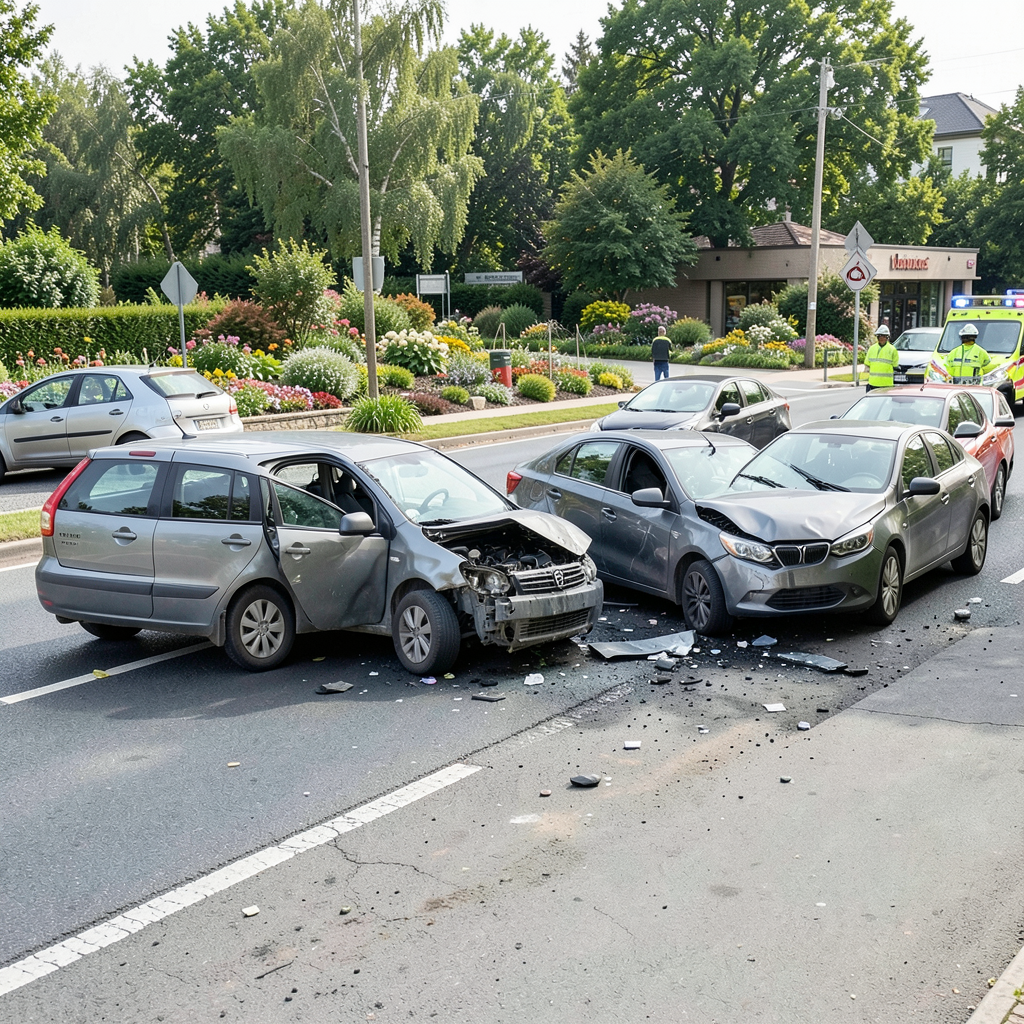 Four hurt after collision close to Nuneaton garden centre